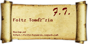 Foltz Tomázia névjegykártya